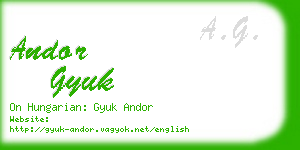 andor gyuk business card